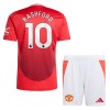 Conjunto (Camiseta+Pantalón Corto) Manchester United Rashford 10 Primera Equipación 2024-25 - Niño